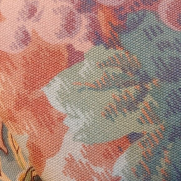 New Zippy Hanging Canvas Wristlet Clutch Pouch Make-up Bags Floral Grapes Pastel - Picture 16 of 16